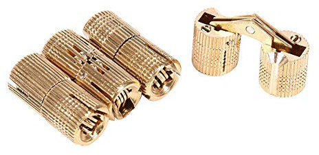 Bisagra Oculta, 10mm Bisagra Invisible de Latón, Bisagra Oculta de Cobre para Joyeros, Muebles, Manualidades (4 uds/Paquete)