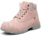 Stivali da Neve Uomo Donna Inverno Scarpe Caldi Snow Boots Impermeabili Stivaletti Pelliccia Stringate Outdoor, Rosa, 39 EU