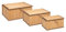 Five - Lot de 3 Paniers avec couvercles en Bambou Naturel