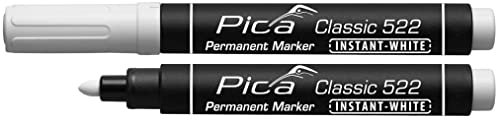 PICA 522/52/SB - Marcador permanente tipo bala grueso Blanco en blíster