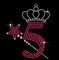 TShirt Showroom Number 5 with crown and wand Birthday Hotfix Rhinestone Diamante Iron on Transfer Motif Applique