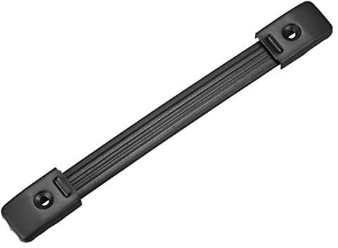 sourcing map Speaker Handle Pull Cabinet Grasp Strap Style Spring Steel Insert Handle with Metal End Caps Buckle Black