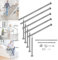 LARS360 Edelstahl Handlauf Eingangsgeländer Geländer Treppengeländer Rostfrei Wandhandlauf Wandhalter Wand Treppe für Drinnen Draußen Treppen Balkon Brüstung - Höhe: 90cm Längen: 80cm