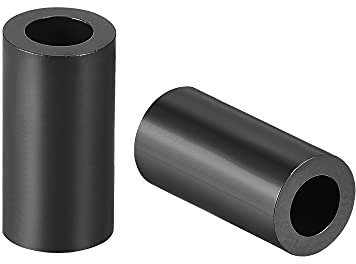 sourcing map Nylon Round Spacer Washer 4.2mm ID 7mm OD 15mm Height for M4 Screws Black 100Pcs