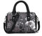 liuduo Schultertasche for Damen, kleine Handtaschen, Totenkopf-Druck, PU-Leder, Kuriertasche, Top-Griff, Umhängetasche, Unterarm-Taschen for Arbeit und Reisen Grau
