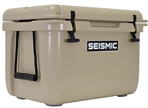 Seismic Audio - SC37NS-Tan - 37 Quart Tan Rotomolded Hard Cooler Box