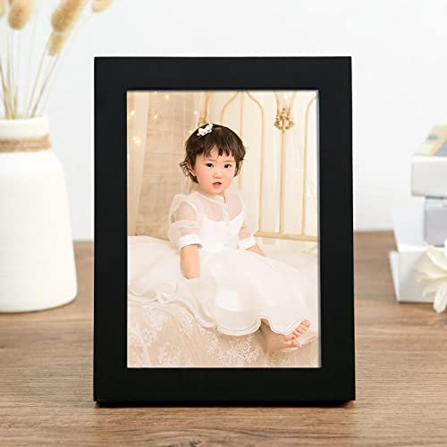 Bilderrahmen Klassisch Schwarz Fotorahmen Klassisches Design Bilderrahmen Holz Bilderrahmen 10x15 Rahmen mit Plexiglas Objektrahmen für Tisch- und Wandmontage, Heimdekoration