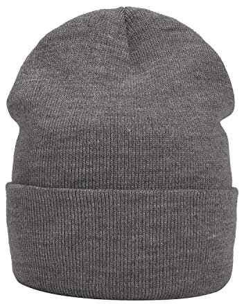 MASADA Damen und Herren Beanie Winter-Mütze - Platingrau