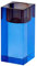 Gift Company Teelichthalter Sari M, Windlicht, Dekolicht, Kristallglas, Blau, Orange, 10.3 cm, 1096904011