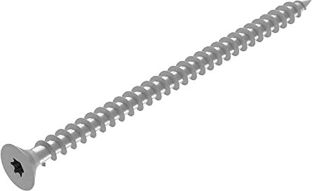 SECCARO Spanplattenschraube 5 x 100 mm, Edelstahl V2A VA A2, Holzschraube mit Vollgewinde, TX/Innensechsrund 100 Stück