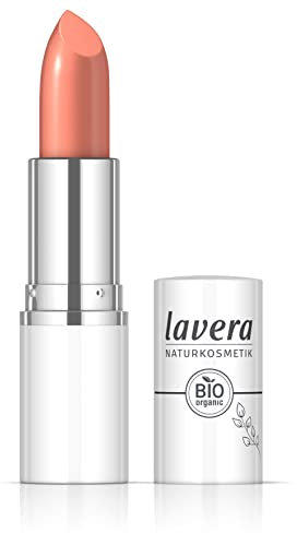 lavera Cream Glow Lipstick -Pink Grapefruit 05 - Intensive Farbe - Glänzendes Finish - Hoher Tragekomfort - Bis zu 6 Stunden Halt - vegan - Naturkosmetik (1x 18 g)