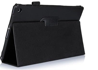 Klappbare PU-Leder-Ständer-Tablet-Hülle, kompatibel mit Sony Xperia Tablet Z Z1 10.1 SGP311 SGP312 SGP321 (Color : Black)