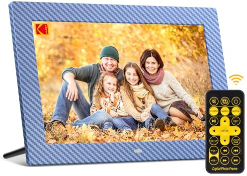 KODAK 10.1 Zoll Digitaler Bilderrahmen HD IPS Elektronischer Bilderrahmen mit Fernbedienung, Non WiFi, USB SD Kartenschlitzen, Automatischer Rotate, Teilen von Bildern, Musik, Videos(Non Touchscreen)