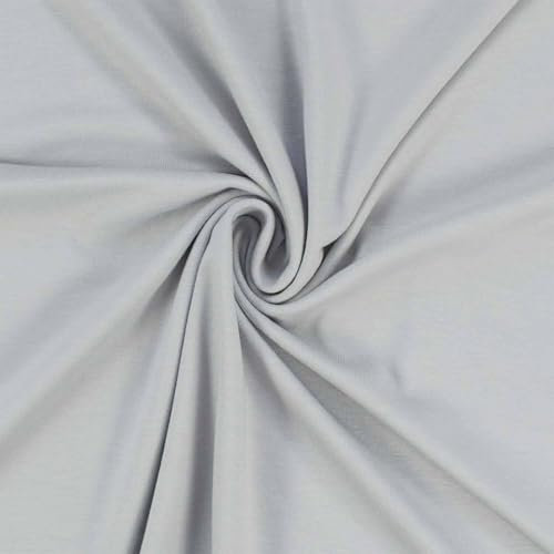 Viskose-Jersey Stoff, elastisch, uni hellgrau (Länge am Stück: ab 50cm / Breite: 150cm)