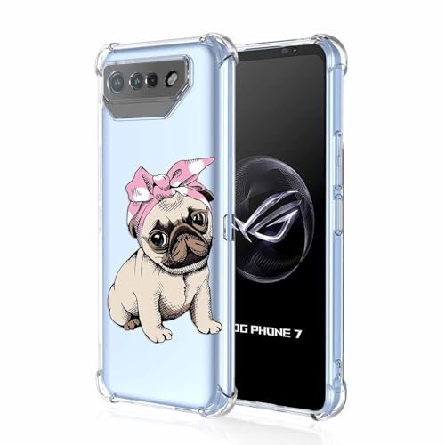 Topme Funda para Teléfono para ASUS ROG Phone 7 / ROG Phone 7 Ultimate (6.78 Inches), Funda para Teléfono Móvil con Patrón Pintado Transparente de Silicona Suave de TPU - Lucha Francesa