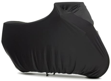 BHIEE Housse de Moto Housse de Protection Tissu élastique et Respirant Bâche de Protection pour l'intérieur de la Moto 245 x 104 x 125 cm - Noir