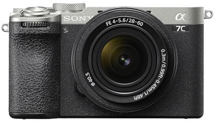 Sony Alpha 7C II | Spiegellose Vollformatkamera mit SEL2860 (33 MP, Echtzeit-Autofokus, 10 BPS, 4K Video, neigbarer LCD-Touchscreen) Silber/schwarz