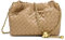 Joryin Kleine Umhängetasche für Damen, trendy, Knödeltasche, Clutch, Geldbörse für Damen, Abendtasche, Wolkengeldbörse, veganes Leder, Hobo-Tasche, Gewebtes Leder, Hellbraun