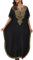 Bsubseach Kaftan Dresses for Women Embroidery Beach Caftans Short Sleeve Swimsuit Cover Up Casual Resort Wear Black
