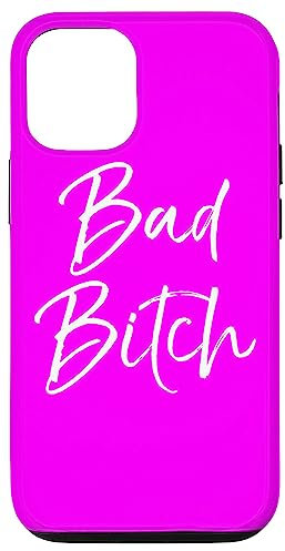 Hülle für iPhone 15 Funny Bad Bitch Gift for Phones Bright Hot Pink Bad Bitch