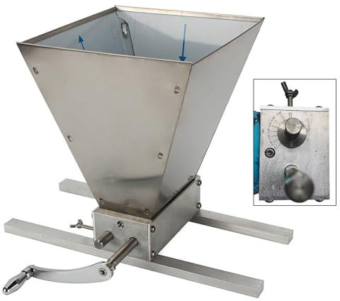 DSYOGX Manuelle Getreidemühle Edelstahl Getreidequetsche Handmühle Malzmühle Futtermühle Maismühle Grainmühle Schrotmühle Crusher