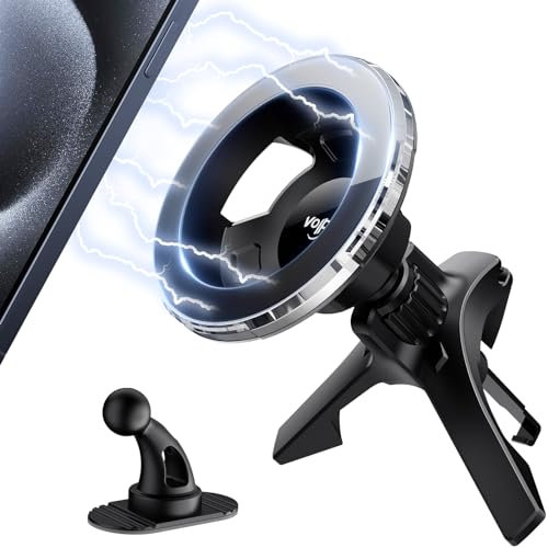 volport MagSafe Autohalterung Runde Lüftung Magnetische Handyhalterung für Mercedes Benz Audi Mini Cooper BMW FIAT Kompatible mit iPhone 16 15 14 13 12 Pro Max Plus Mini