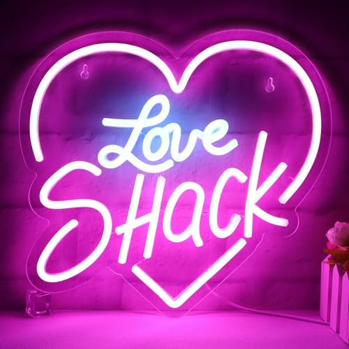 Love Shack Neon Signs for Wall Decor Neon Lights Neon Lights for Bedroom Led Signs