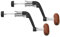 PATIKIL Ersatzteil für Angelrollenkurbel, 2er Pack Metallkurbelarm mit Holzgriff für Angelrollenzubehör, passend für Rollen der Serie 5000-7000 (80mm)
