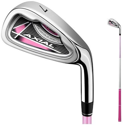 Junior Golf Club Irons for Kids, Single Graphite Shaft #7 Golf Iron, for Age 3-15 Right Handed Boys Girls (Pink for Girls,6-8Y)