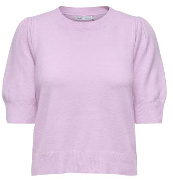 ONLY Damen Onlrica Life 2/4 Pullover KNT Noos Strickpullover 15318551 ,Pastel Lavender ,L