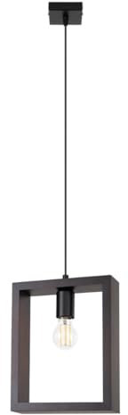 SOLLUX lighting - Aries Pendelleuchte - Hängeleuchte - Stilvolle Pendellampe - Lange Lebensdauer - Attraktives Design - E27, 1x max 15W LED, ~230V, 50Hz - Wenge