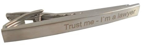 Krawattennadel Krawattenklammer Gravur: Trust me I'm a lawyer - inkl. Geschenkbox