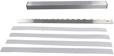 Xptieeck Nivellierlatte für Gitarrenhals-Bundbalken, Gitarrenbauer-Werkzeug mit Schleifpapier und Lineal mit Gerader für Gitarrenhals mit Kerbe