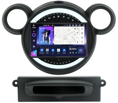 2 DIN Radio de Coche Android 13 de 9 Pulgadas Coche Pantalla Tactil para BMW Mini R60 R61 2010-2016 Reproductor Multimedia con WiFi/FM/Mandos del Volante/Cámara Trasera/Navegación GPS(NF-1 1+32G)