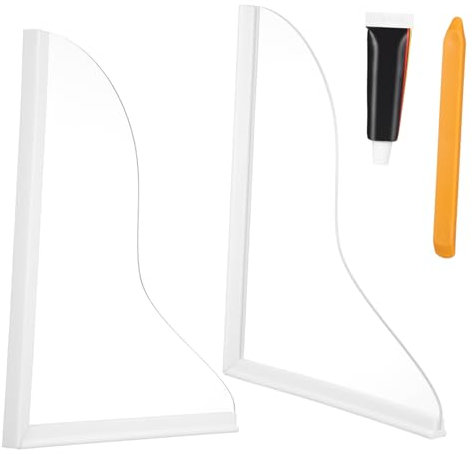 BUGUUYO Eckduschen-Wasserschutz aus Acryl-Silikon Spritzschutz für Duschwannen einfache Installation Spritzschutz für Badezimmerspüle