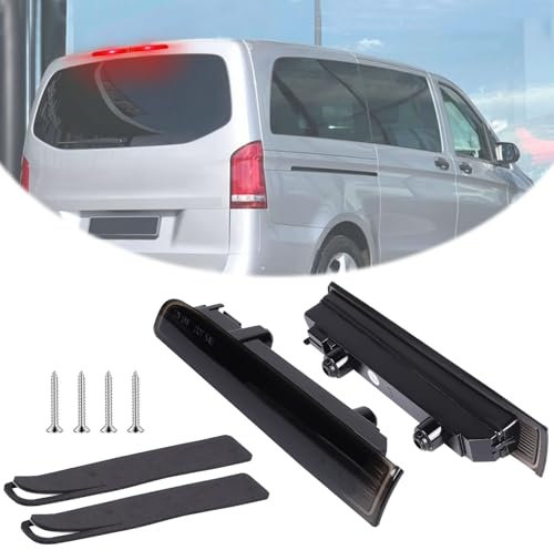 CPROSP 1 Paar Dritte Bremsleuchte 12V, Dritte Bremslicht, Bremsleuchte Hinten Kompatibel mit VW T5 T6 2003-2016, Schwarz, nur Modelle mit Flügeltür, 7E0945097E, 7E0945097F