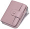 GAEKEAO Small Purses for Women Leather RFID Blocking Bifold Zipper Pocket Wallet Card Case Purse with ID Window