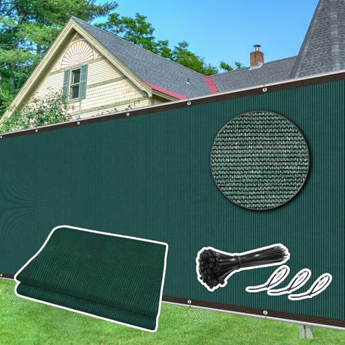 Dellna Sichtschutz Garten, 2x5m HDPE Sichtschutznetz 90% mit verstärkten Tüllen, UV-Schutz Gartensichtung, inklusive Kabelbindern, Reißfest für Garten, Terrasse, Pool