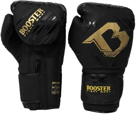 Booster Fightgear Boxhandschuhe BFG Alpha Schwarz/Gold - Boxhandschuh für Boxen Kickboxen Sparring Muay Thai