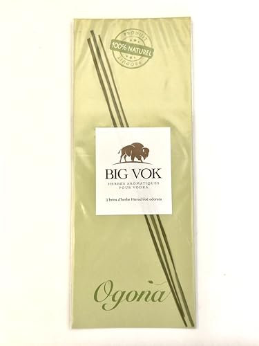 OGONA Herbe de Bison pour Vodka BIG VOK (Sachet de 3 brins, pour 1 Bouteille)