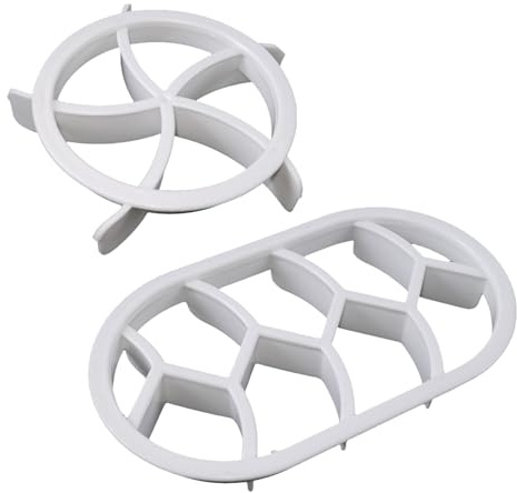 2 Stück Brotstempel,Teiliges Teigpressen-Set,Brötchenausstecher Kunststoff Semmeldrücker,Brötchenstempel Brot Set,Brot Backen Zubehör Brotstempel,Brotdrücker Werkzeug,Semmeldrücker für Stempel
