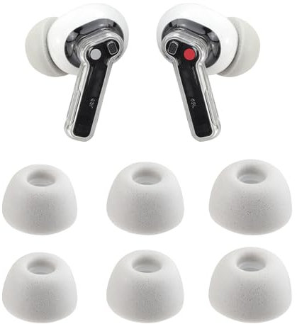 NANLANFAN Replacement Foam Eartips for Nothing Ear/Nothing Ear (a) / CMF Buds Pro 2 / CMF Buds 2 Plus/CMF Buds 2a Wireless Earbuds, Ultimate Comfort, 3 Pairs (S/M/L, Gray)