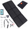 Chargeur solaire de batterie de voitures, chargeur de voitures solaires,Générateur de batteries à panneau solaire 200W - Entrepôt automatique flexible imperméable 12-24V pliable pour la voiture, le ca