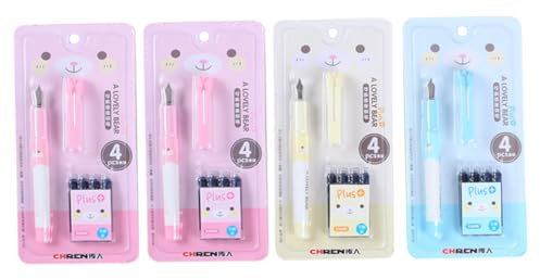 DOITOOL 4Sätze Füller Mit Austauschbarem Kalligraphiestift Schreibstifte Mit Löschbarer Blauer Zufällige Für Schule Und Kreative Projekte