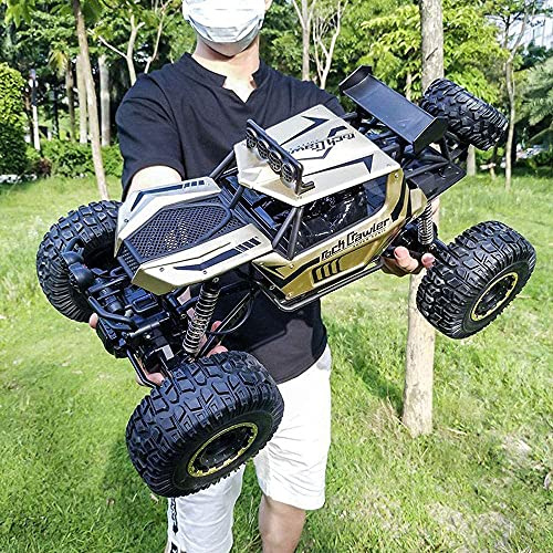 QIYHBVR Maßstab 1:8 Großes Ferngesteuertes Legierungs-Geländewagen, Ferngesteuertes 2,4-G-Fernbedienungs-Drift-RC-Fahrzeug, 4WD-Bergmonster-RC-Truck 4x4-Kletter-RC-Car-Boy-Spielzeugauto-Geschenke