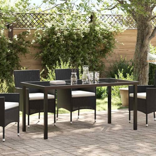 QJBSAVVA Gartentisch Grau Moderner Outdoor Esstisch aus Metall 160 x 80 x 73 cm mit Matt Oberfläche Platz für 6 Personen Wetterfest und Langlebig für Garten Terrasse und Balkon
