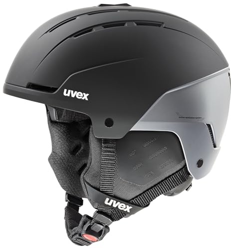 uvex Stance - robuster Skihelm für Damen und Herren - individuelle Größenanpassung - optimierte Belüftung - Black-Silver matt - 58-62 cm