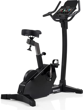 HAMMER Ergometer Spheris 4.0, 10 kg Schwungmasse, Tablethalterung, Bluetooth, kompatibel mit Kinomap und Zwift, bis 180 kg belastbar