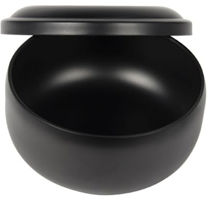 SHINEOFI Bol à Mousser pour Rasage Homme en Acier Inoxydable Couvercle, Grosse Capacité, Sûr et Résistant à L'usure Mousse