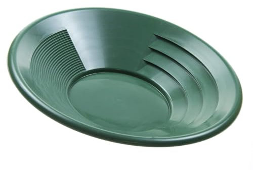 SE GP1001G Kunststoff-Pfanne mit Riffeln und Rillen, 25,4 cm, Grün